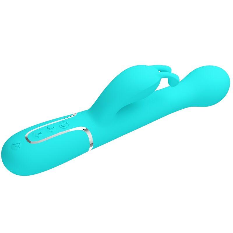 Pretty Love - Dejon Rabbit Vibrator 3 In 1 Multifunction Aqua Green 5