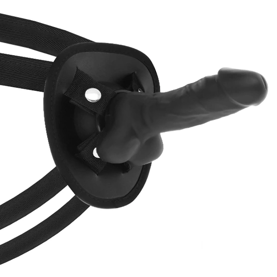 Cock miller - harness + silicone density cocksil articulable black 13 cm 2