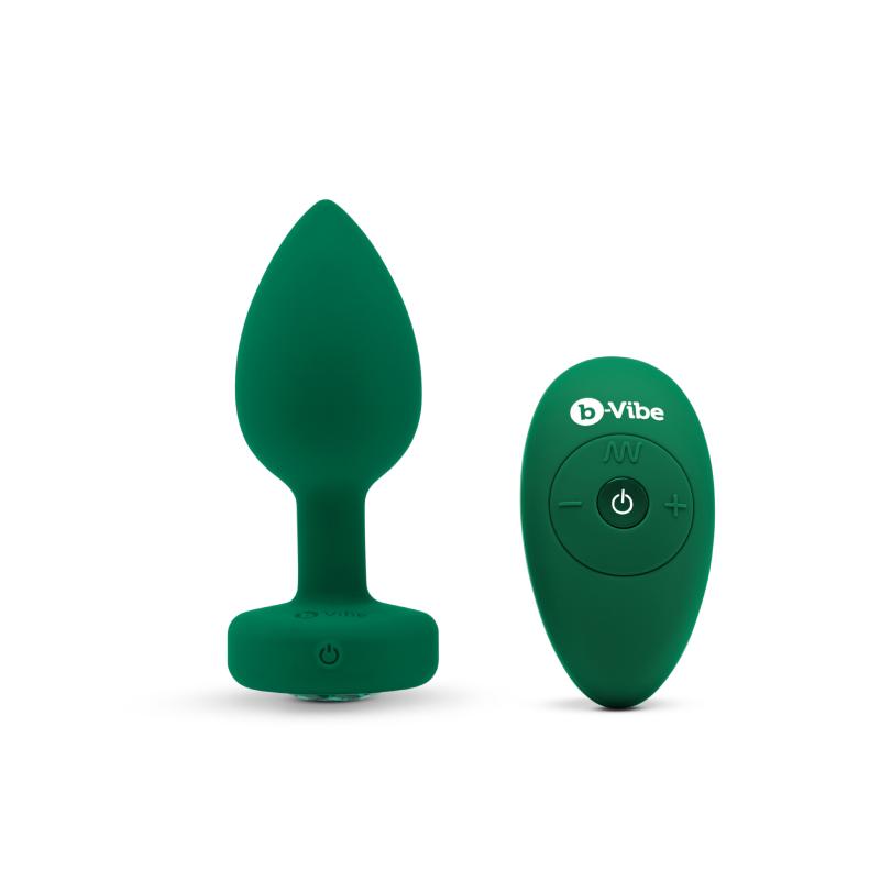 B-Vibe - Vibrating Jewel Plug M/L Emerald 6