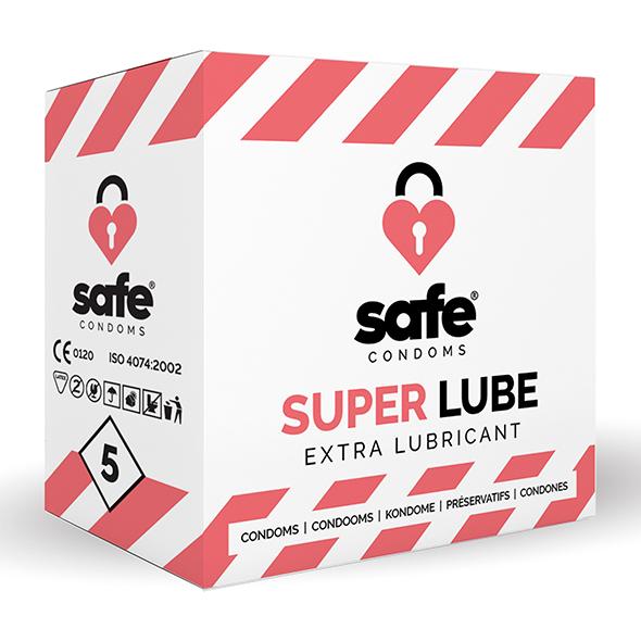 Safe - Condoms With Extra Lubricant Superlube 5 Pcs