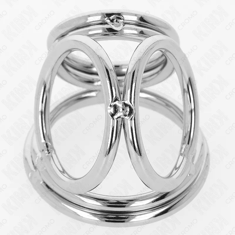 Kink - triple chrome metal penis ring 3.8 cm to 5 cm model 1