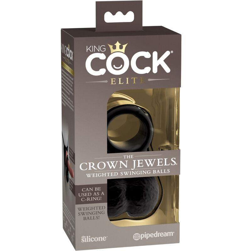 King Cock - Elite Ring With Testicle Silicone