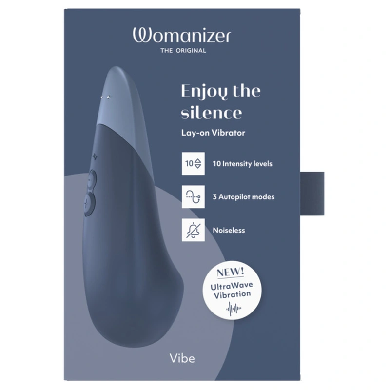 Womanizer - vibe lay-on silent vibrator dark blue 12
