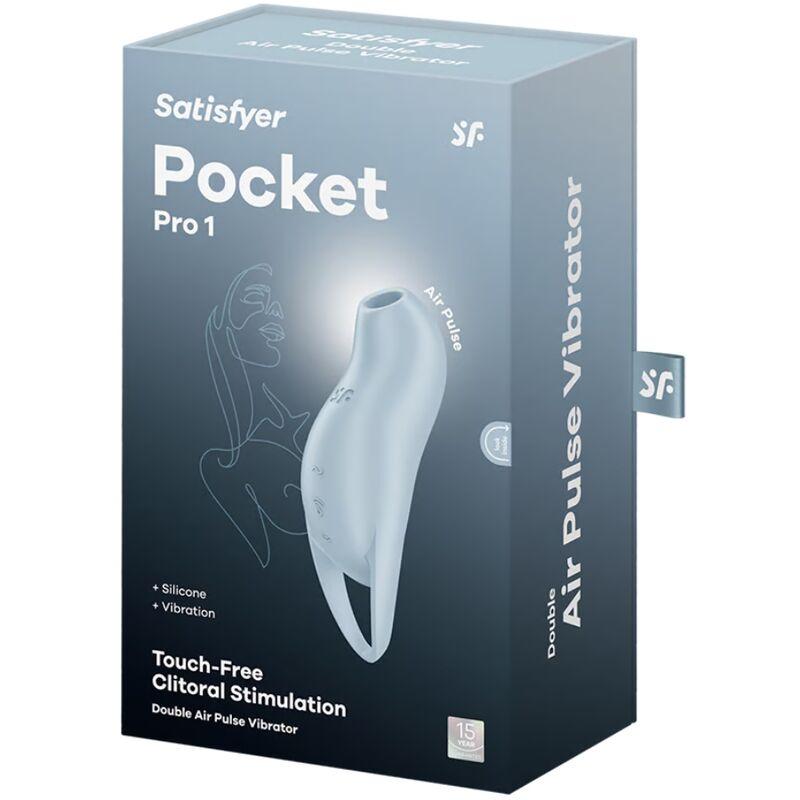 Satisfyer - Pocket Pro 1 Clitoris Stimulator Light Blue