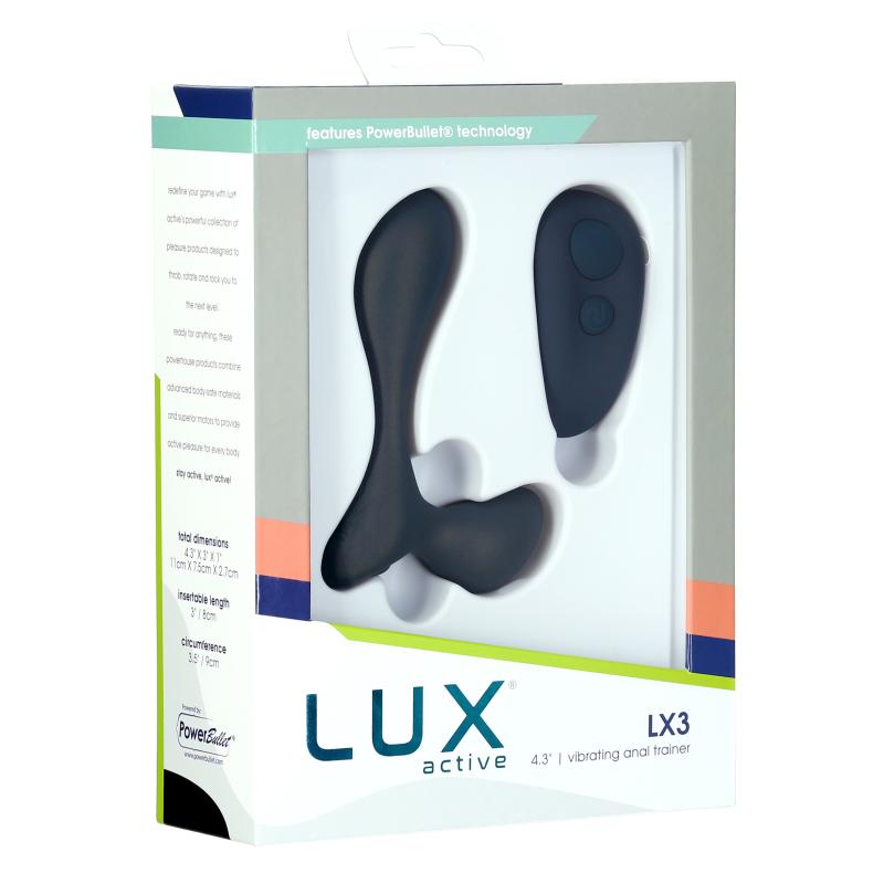 Lux Active - Lx3 Vibrating Anal Trainer Black