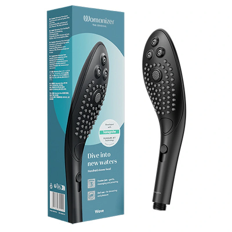 Womanizer - wave clitoral stimulating shower head black