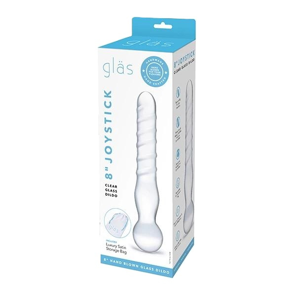 Glas - Joystick Clear Glass Dildo - Sklenené Dildo 1