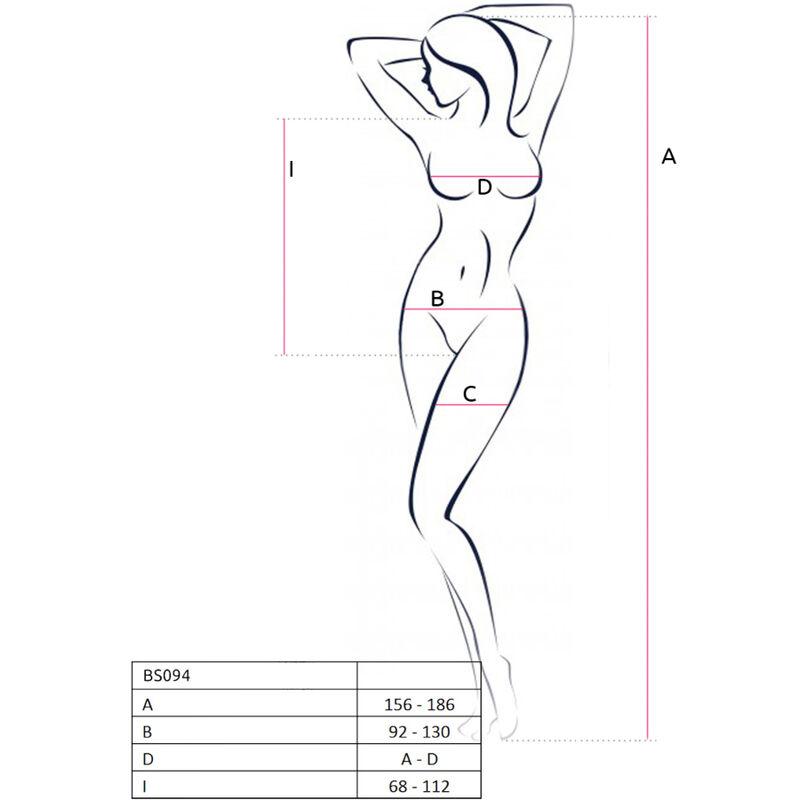 Passion - Bs094 Bodystocking White One Size 4