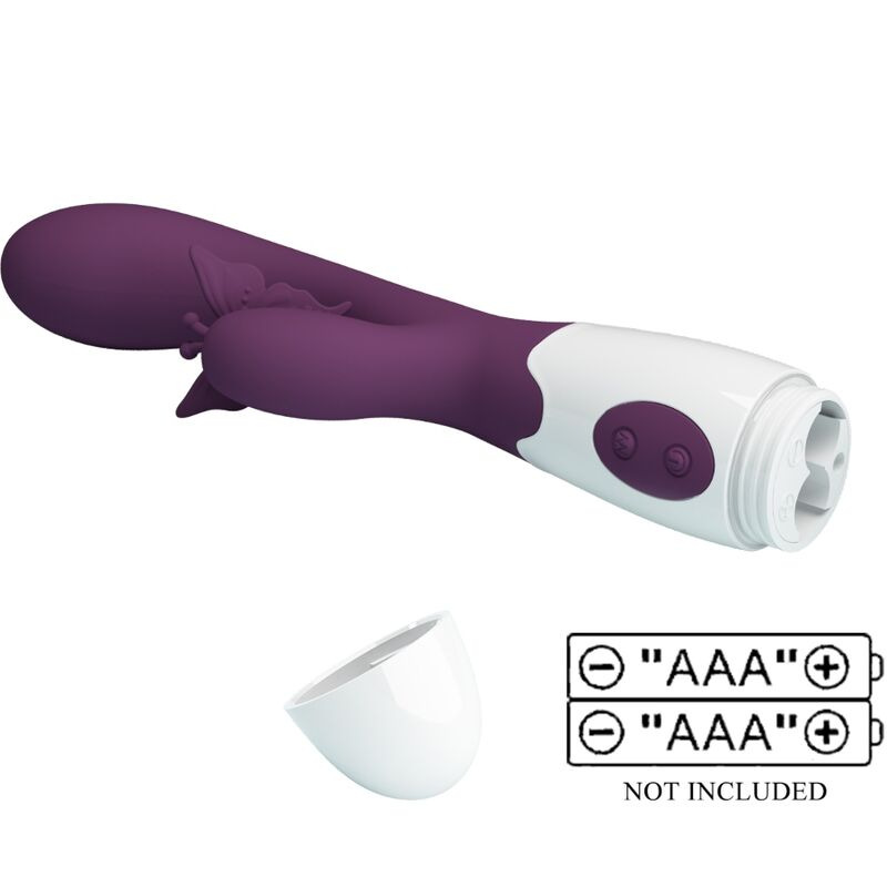Pretty love - butterfly kiss rabbit vibrator & g-spot stimulator purple 4
