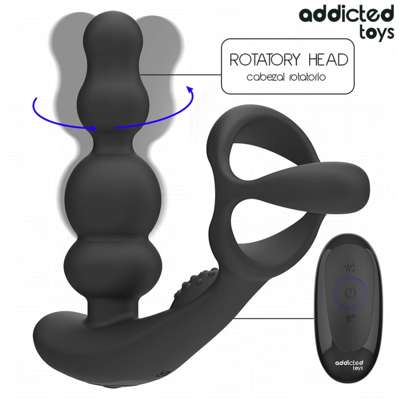 Addicted toys - rotating prostate massager remote control 2