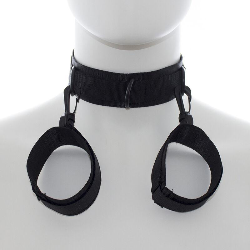 Ohmama Fetish Nylon Collar With Wrist Restraints 16