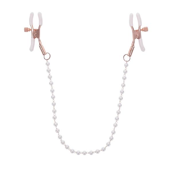 Sportsheets - S&M Peaches ‘N Creame Pearl Nipple Clamps Cream