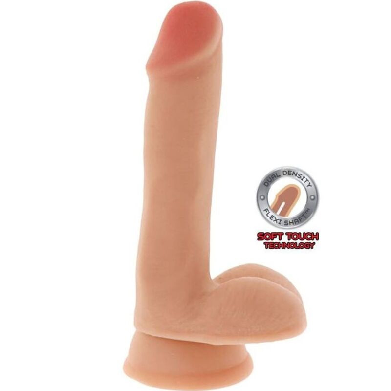 Get real - dual density dildo 17 cm balls skin