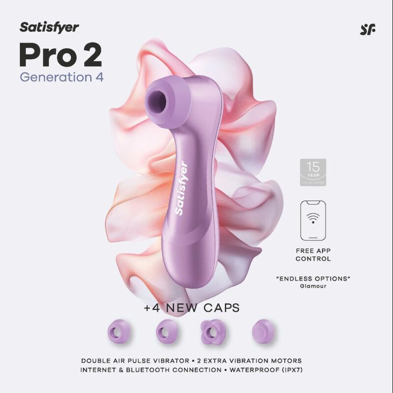 Satisfyer - pro 2 generation 4 clitoral stimulator amethyst 7