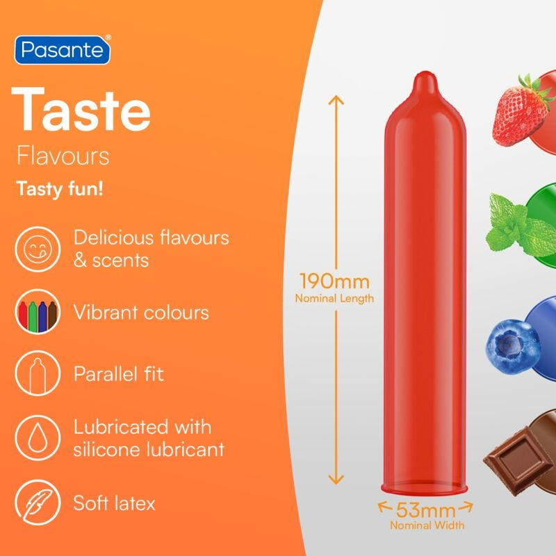Pasante - kondómy flavor čokoládové balenie 144 ks 3