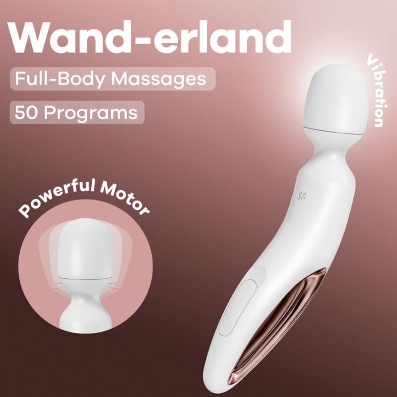 Satisfyer - wand erland vibrating massager white 5