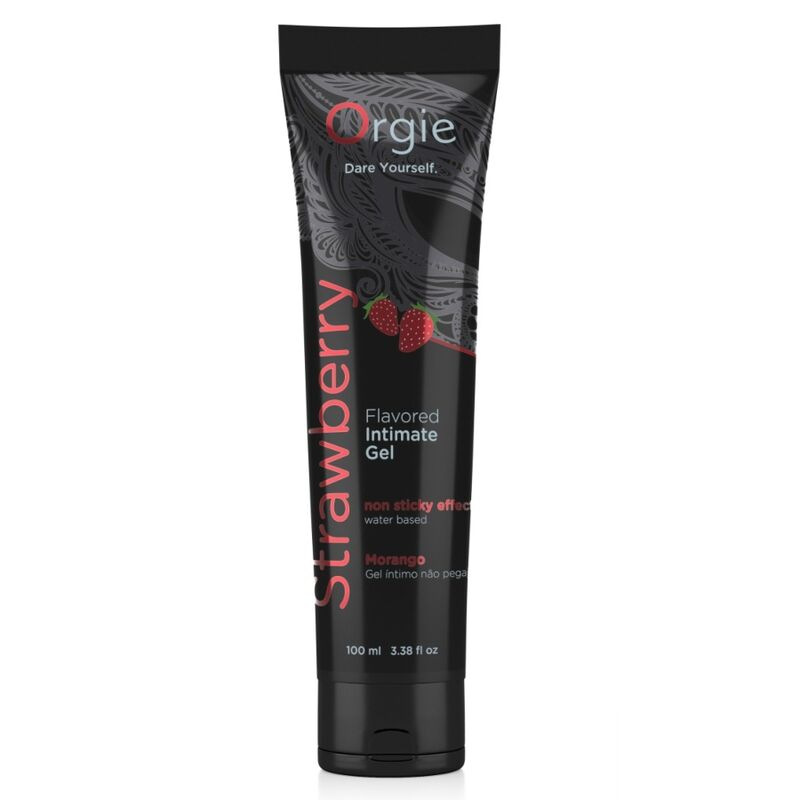 Orgie - lube tube strawberry kissable water-based intimate gel 100 ml 1