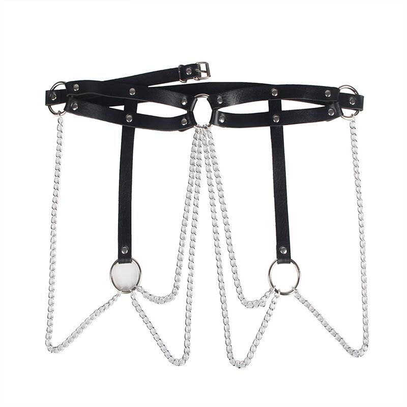 Subblime - Leather Ring Chainbelt Black One Size