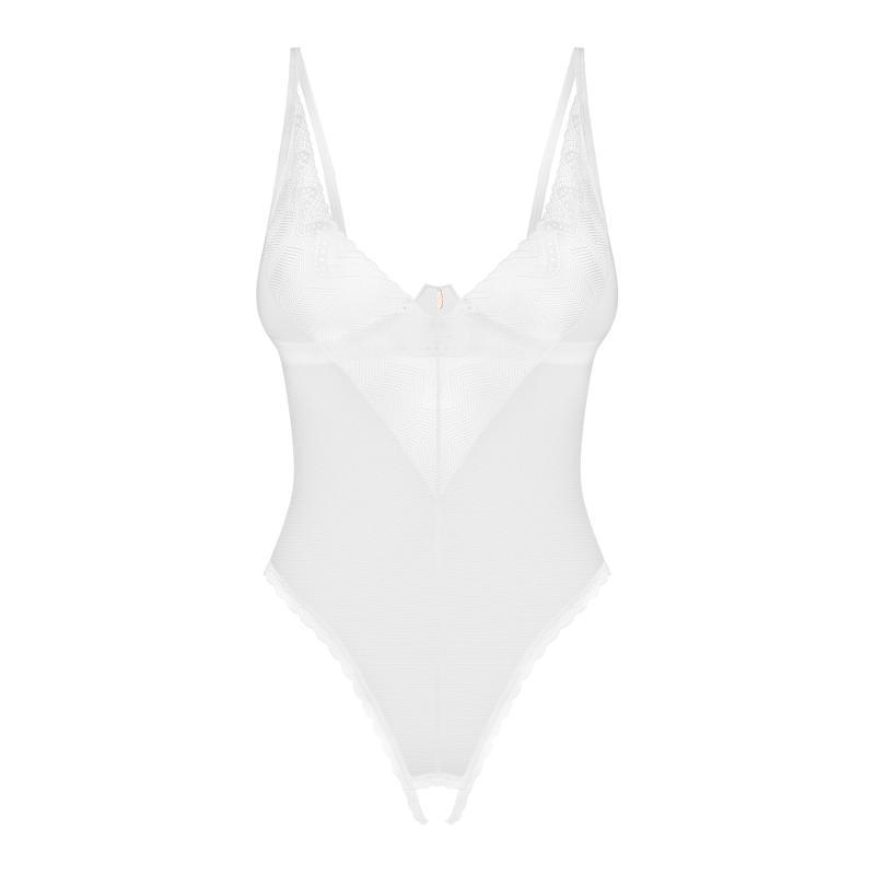 Obsessive - Alissium Crotchless Teddy White Xs/S