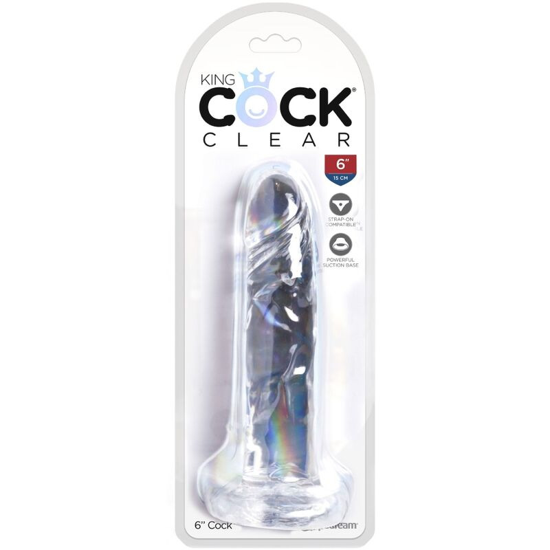 King cock - clear realistic penis 15.5 cm transparent 3