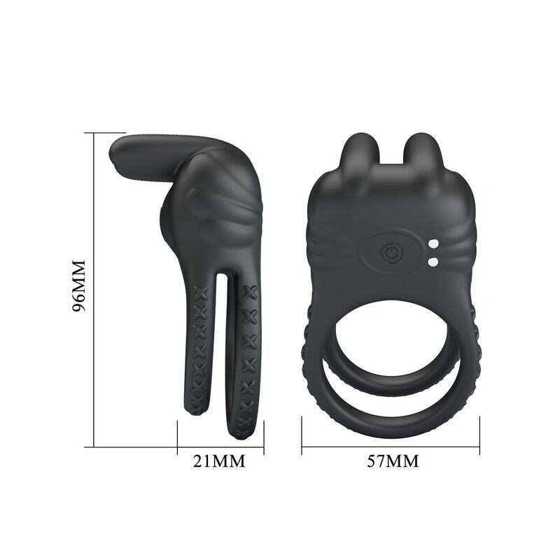 Pretty love - sini rechargeable vibrating cock ring 10 functions black 7
