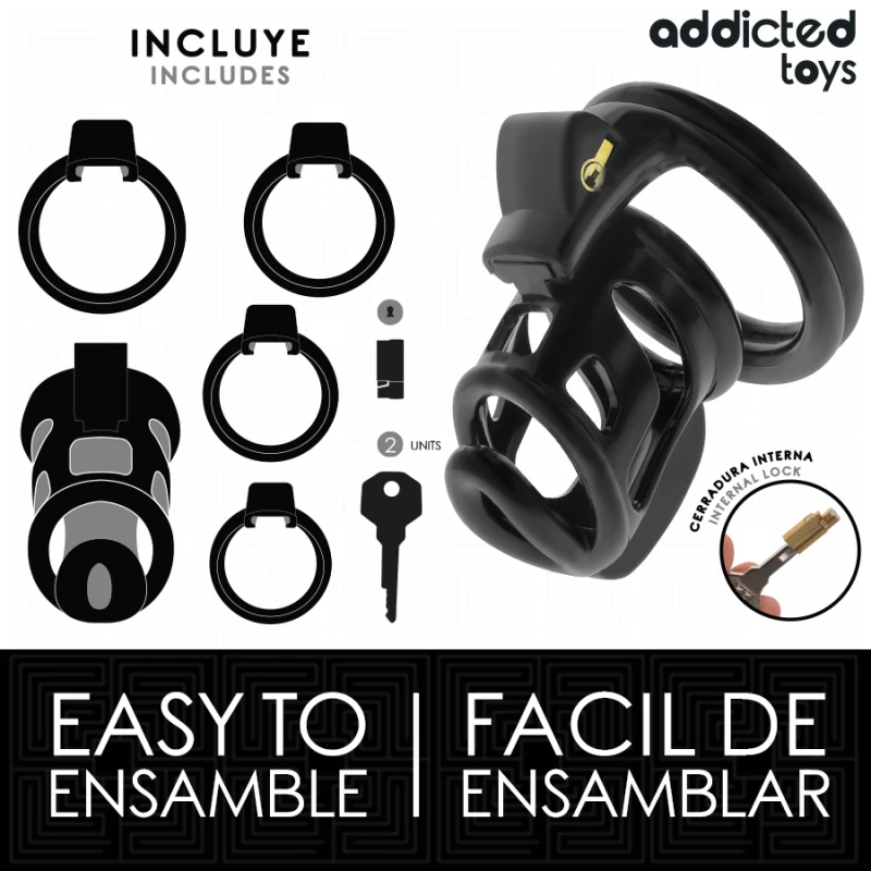 Addicted toys locked - gilden cage silicone penis cage 8.5 cm 3