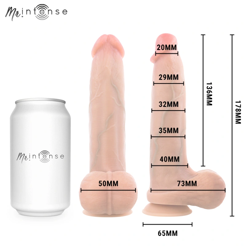 Mr intense - bruce s silicone dildo with testicles 17.8 cm -Ø- 4 cm 3