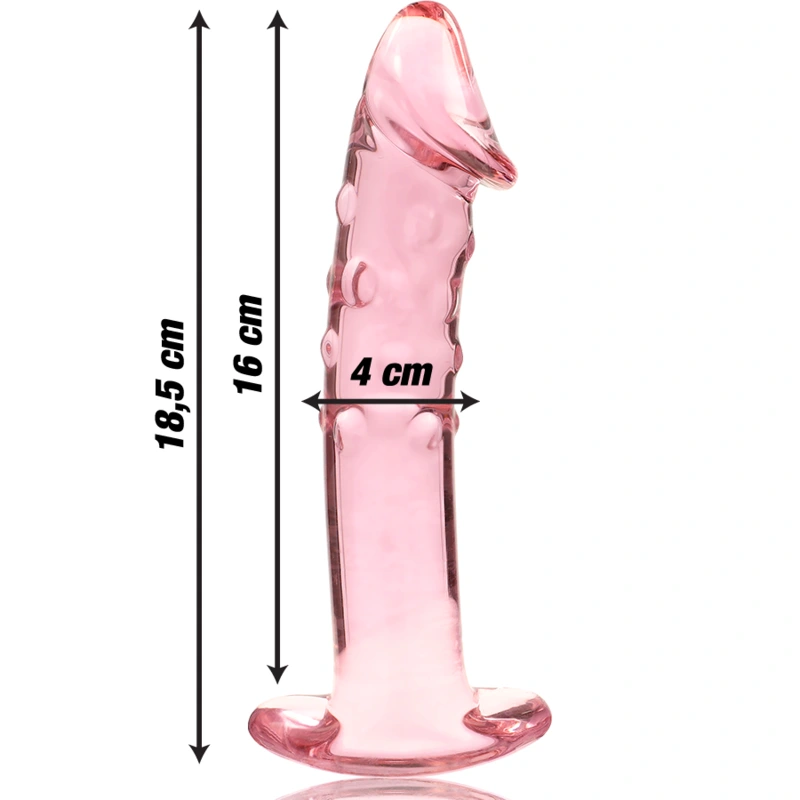 Nebula series by ibiza - model 19 dildo borosilicate glass pink 18.5 cm -o- 4 cm 2