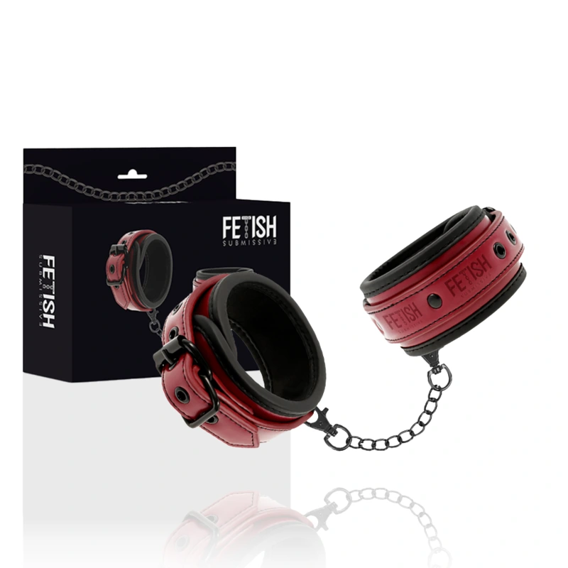 Fetish Submissive Dark Room Handcuffs Vegan Leather - Putá 6