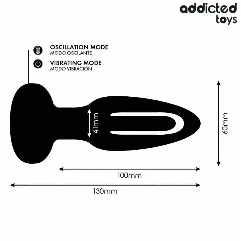 Addicted toys - anal plug with vibrating tongue and remote control 5