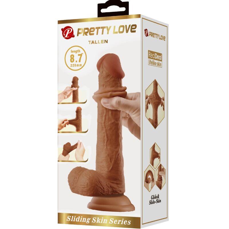 Pretty love - tallen realistic dildo 22 cm brown 5