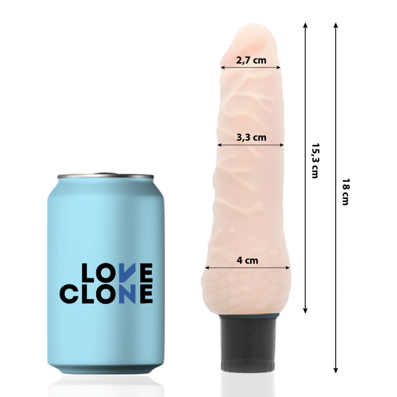 Loveclone - sven self lubrication vibrator 18.5 cm -o- 3.3 cm 1