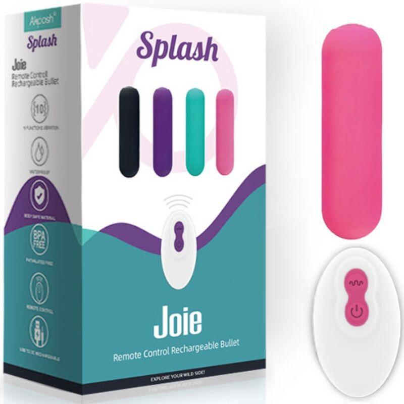 Armony - splash joie vibrator bullet silicone remote control 10 vibrations 75 x 19 cm pink 4