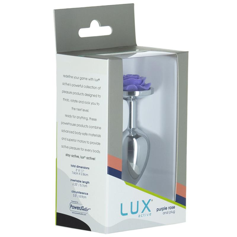 Lux Active - Metal Butt Plug Purple Rose