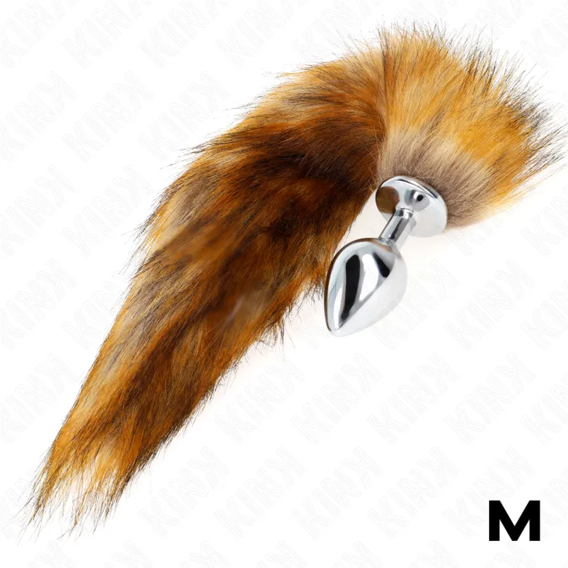Kink - Anal Plug Size M 8 X 3.5 Cm With Synthetic Tail 40 Cm Brown 2