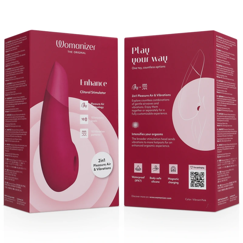Womanizer - enhance clitorial stimulator vibrant pink 6