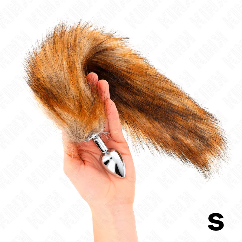 Kink - Anal Plug Size S 7 X 3 Cm With Synthetic Tail 40 Cm Brown 1