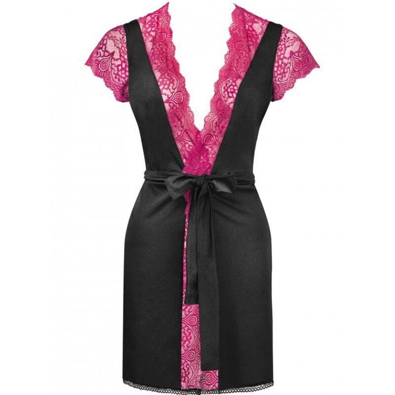 Livco Corsetti Fashion - Kumiko Lc 90428 Dressing Gown + Panty Black L/Xl 2
