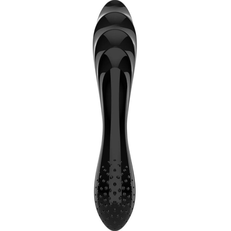 Satisfyer - Dazzling Crystal Black - Sklenené Dildo 1