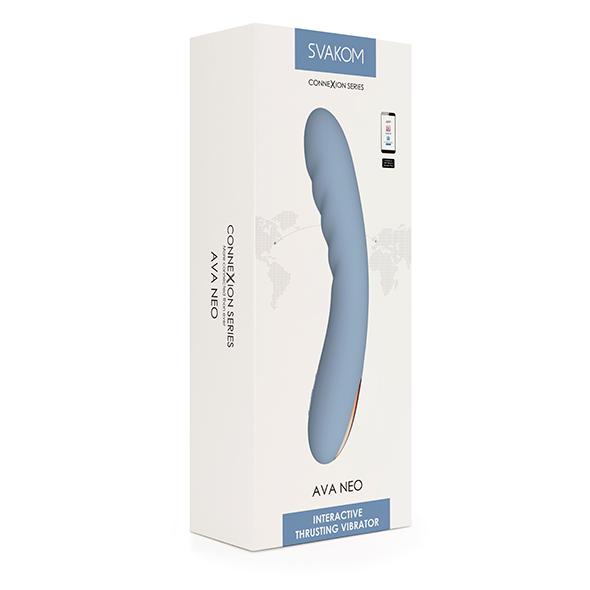 Svakom - Ava Neo Interactive Thrusting Vibrator Blue