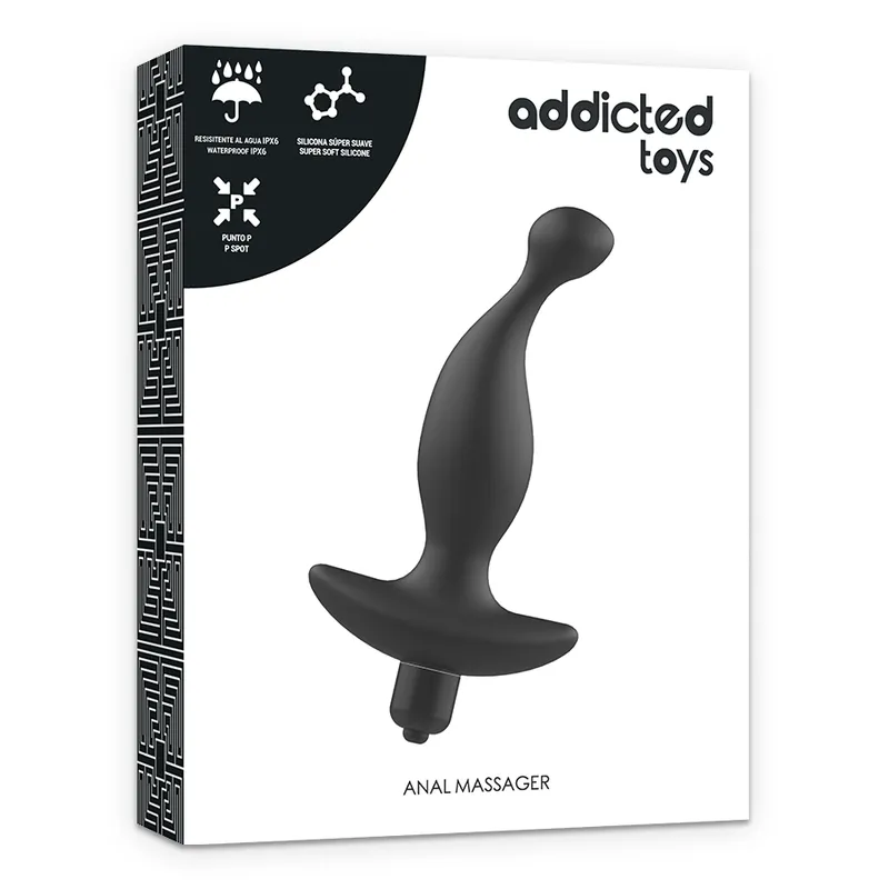 Addicted Toys Anal Massager With Vibration Black- Análny Vibrátor