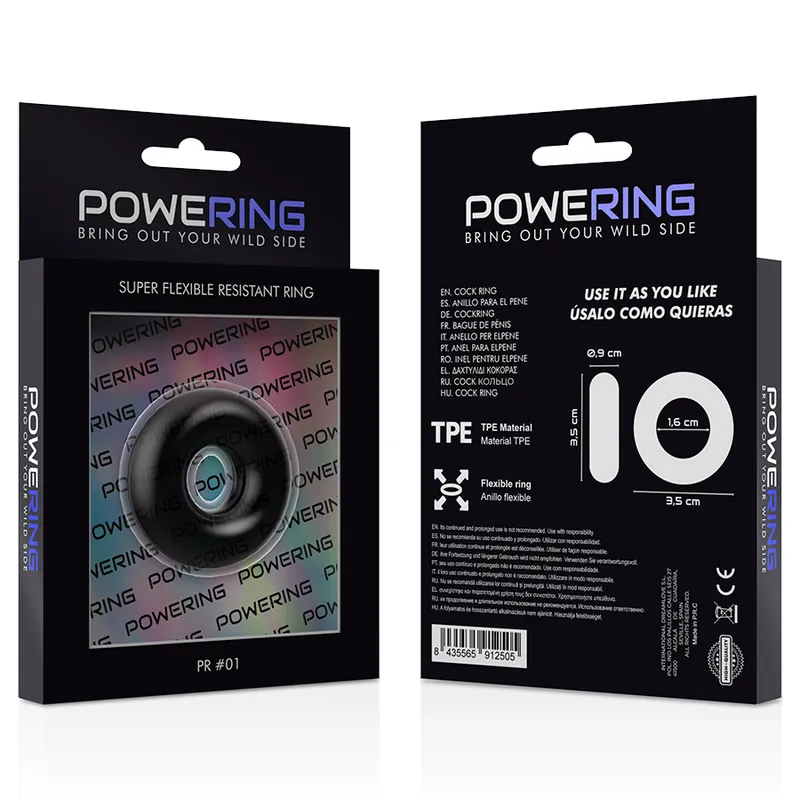 Powering Super Flexible Resistant Ring  3.5cm  Black 11