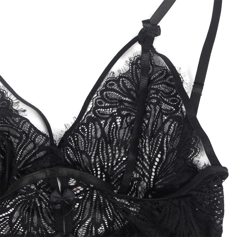 Subblime - Babydoll With Adjustable Lace Straps Black S/M 7