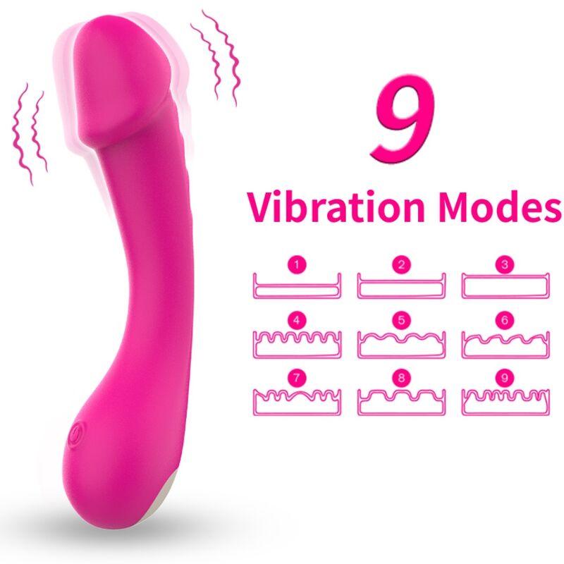 Armony - Dildo Vibrator G-Spot Silicone Fuchsia