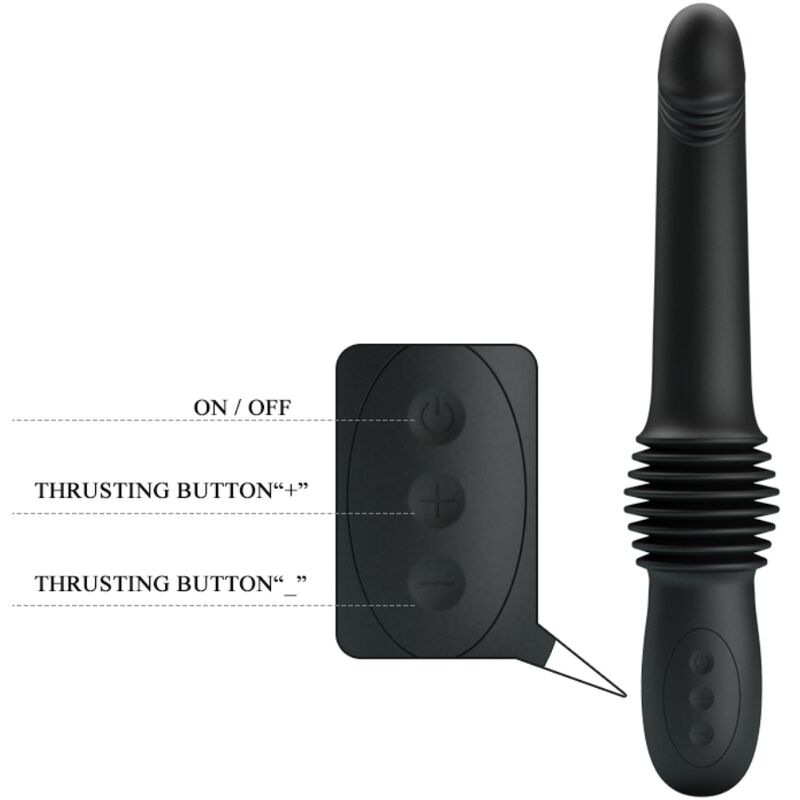 Pretty love - pazuzu vibrator 3 thrust modes black 4