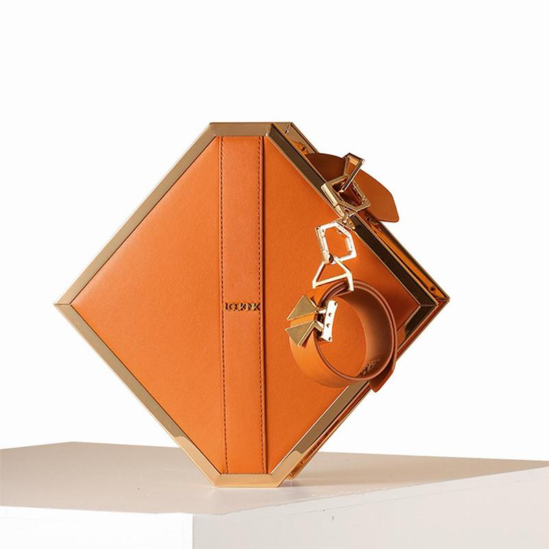Lockink - Mysterious Square Kink Bag - Brown 1