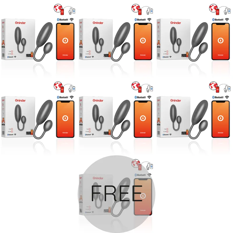 Oninder - Denver Vibrating Egg Black 7 X 2.7 Cm Free App 6+1 Free