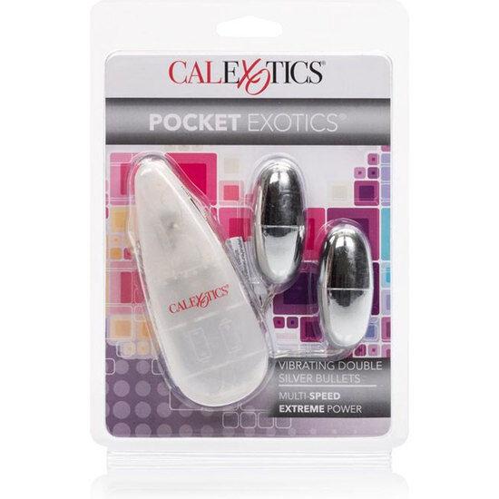 Calex Vibrating Bullets Silver  Duo 2