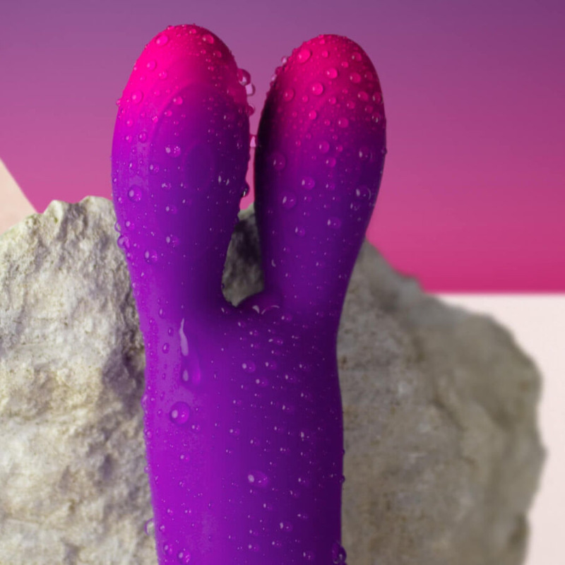 Rocks- off - glo-girl bunny purple flexible vibrator 3