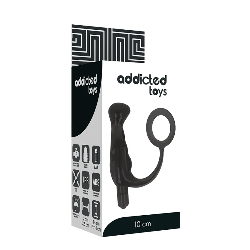 Addicted Toys Prostatic Vibrator Black Rechargeable  10 Cm - Masér Prostaty
